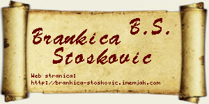 Brankica Stošković vizit kartica